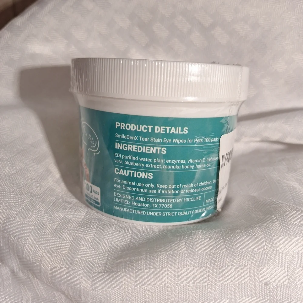 Tear Stain Wipes for Dogs - White 100count